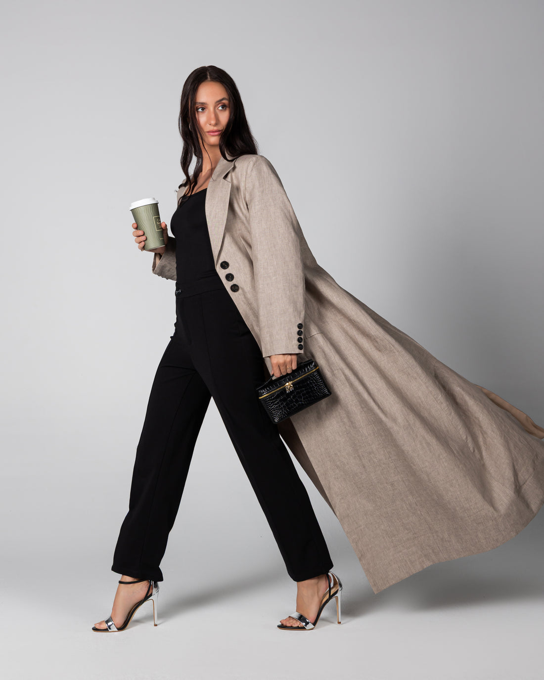 Italian Pure Linen Jacket  Abaya