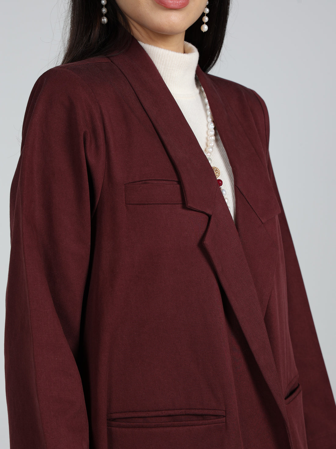 Taleen Abaya - Burgundy