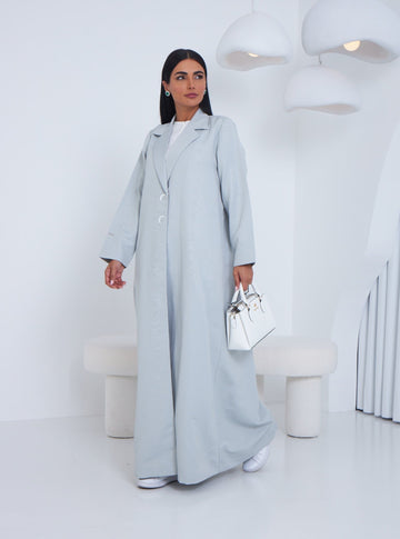 Tiffany Jacquard Abaya with 2 Button