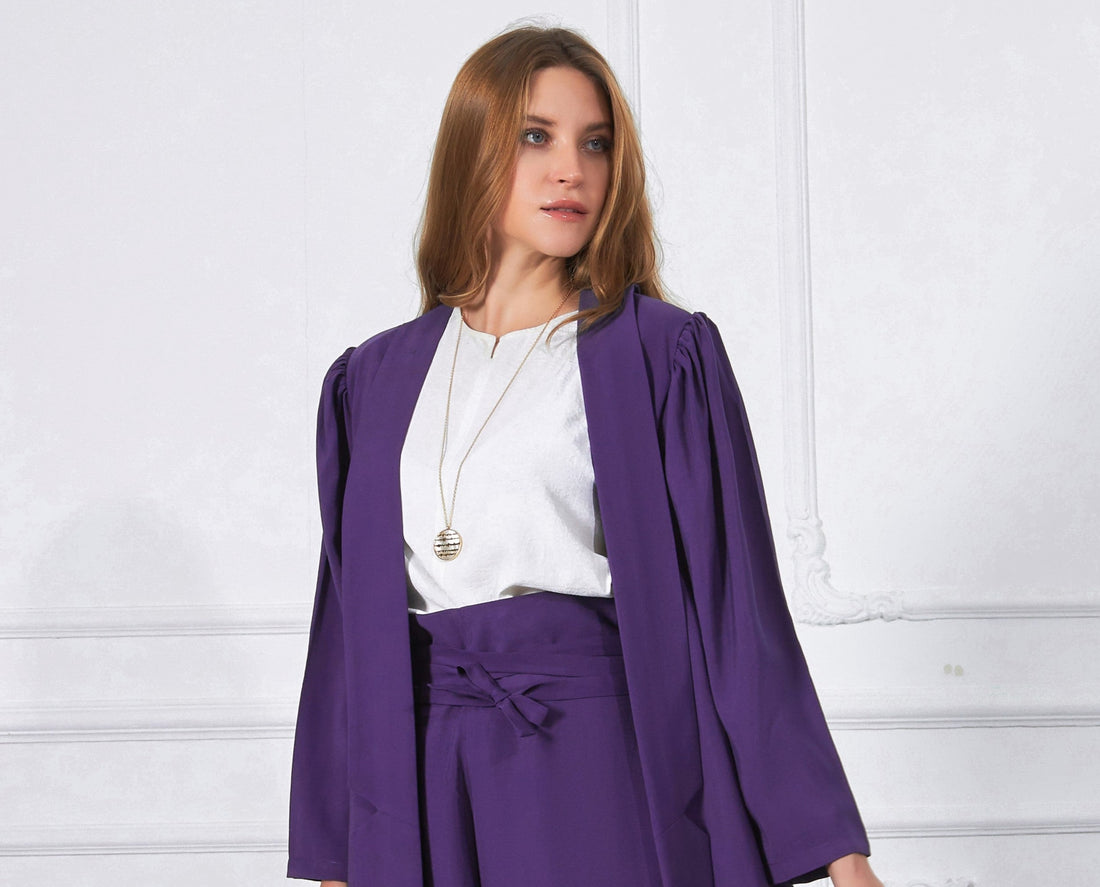 Purple Luxury Tencel Abaya Set