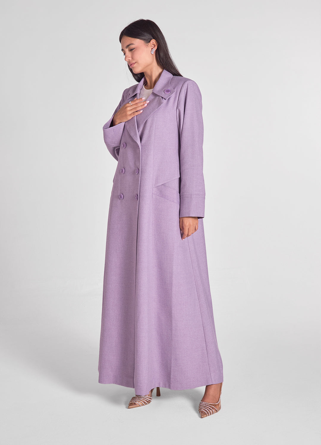 Al Nada Coat Abaya — Purple