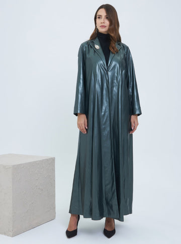 Luxe Leather Abaya — Green