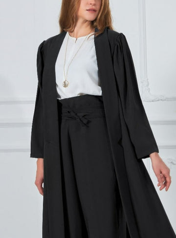 Black Luxury Tencel Abaya Set